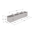 Rova EF Electric Fireplace Modern 75 TV Stand