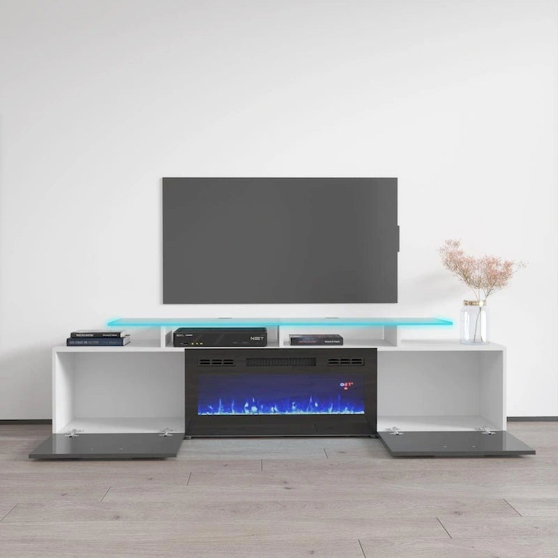 Rova EF Electric Fireplace Modern 75 TV Stand