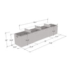 Rova EF Electric Fireplace Modern 75 TV Stand