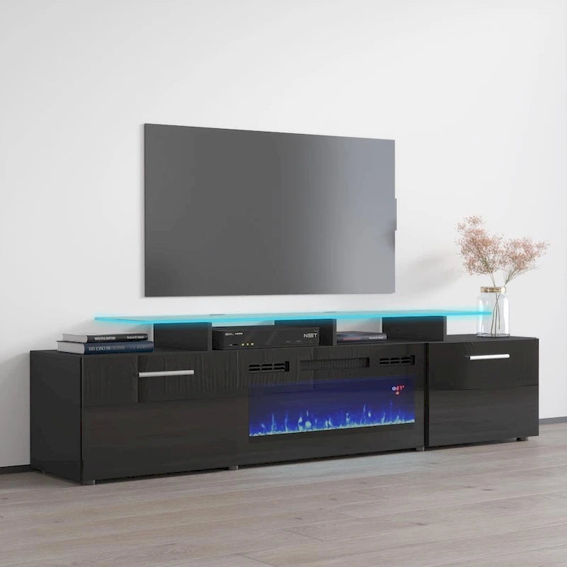 Rova EF Electric Fireplace Modern 75 TV Stand