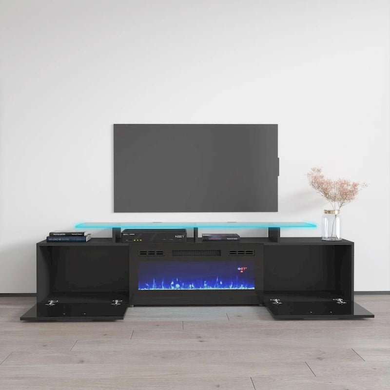 Rova EF Electric Fireplace Modern 75 TV Stand