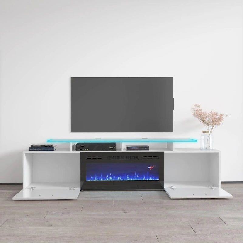 Rova EF Electric Fireplace Modern 75 TV Stand