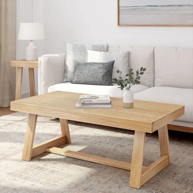 Plank and Beam Classic Rectangular Trestle Leg Coffee Table - 48