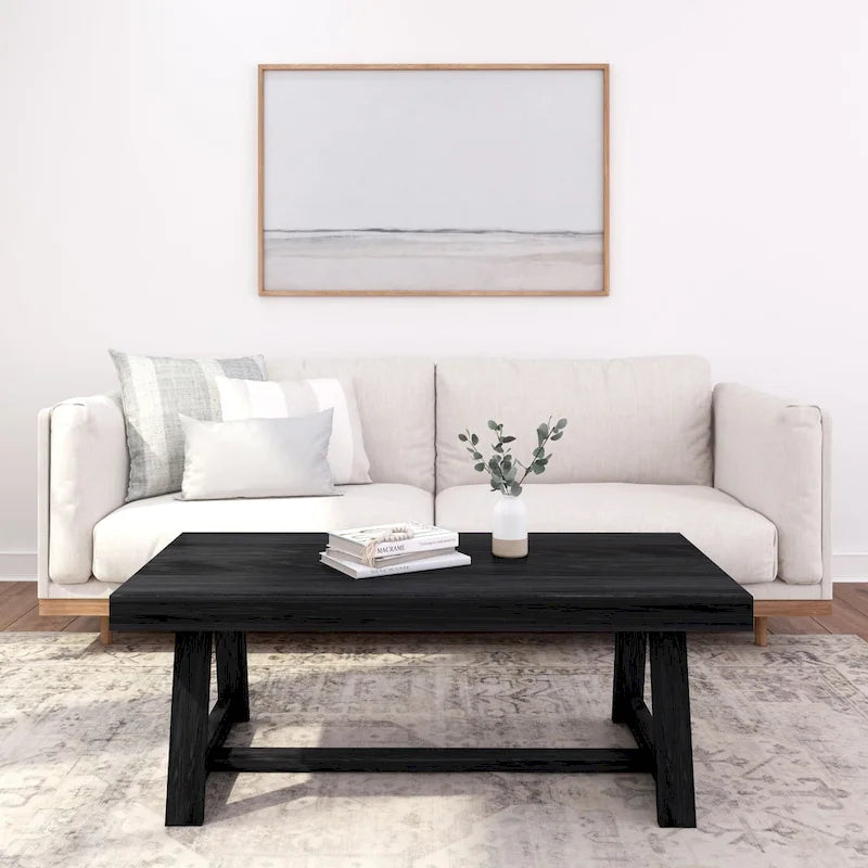 Plank and Beam Classic Rectangular Trestle Leg Coffee Table - 48