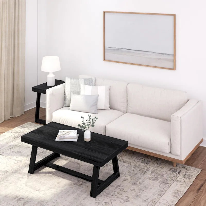 Plank and Beam Classic Rectangular Trestle Leg Coffee Table - 48