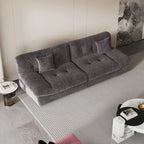 105 Modern Sanded Velvet Cloud Loveseat Sofa Sectional Couch for Living Room