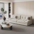 105 Modern Sanded Velvet Cloud Loveseat Sofa Sectional Couch for Living Room