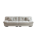 105 Modern Sanded Velvet Cloud Loveseat Sofa Sectional Couch for Living Room
