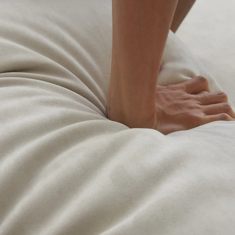 105 Modern Sanded Velvet Cloud Loveseat Sofa Sectional Couch for Living Room