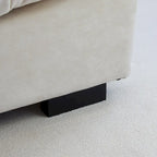 105 Modern Sanded Velvet Cloud Loveseat Sofa Sectional Couch for Living Room