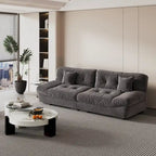 105 Modern Sanded Velvet Cloud Loveseat Sofa Sectional Couch for Living Room