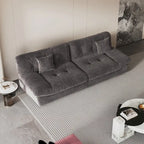 105 Modern Sanded Velvet Cloud Loveseat Sofa Sectional Couch for Living Room