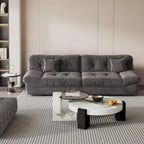 105 Modern Sanded Velvet Cloud Loveseat Sofa Sectional Couch for Living Room