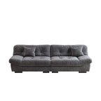 105 Modern Sanded Velvet Cloud Loveseat Sofa Sectional Couch for Living Room