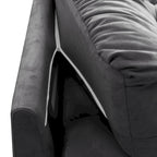 105 Modern Sanded Velvet Cloud Loveseat Sofa Sectional Couch for Living Room