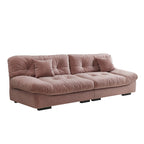 105 Modern Sanded Velvet Cloud Loveseat Sofa Sectional Couch for Living Room