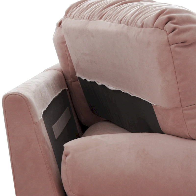 105 Modern Sanded Velvet Cloud Loveseat Sofa Sectional Couch for Living Room