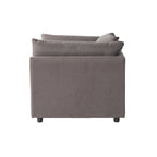 Roundhill Furniture Enda Oversized Living Room Pillow Back Cuddler Arm Chair with Ottoman