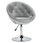 HOMCOM Swivel Accent Chair Modern Makeup Vanity Chair Adjustable Height Leisure Lounge Chair