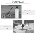 HOMCOM Swivel Accent Chair Modern Makeup Vanity Chair Adjustable Height Leisure Lounge Chair