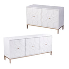 SEI Furniture Gliday Contemporary Decorative 2-Door Buffet Accent Cabinet with Gold Hardware