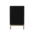 SEI Furniture Gliday Contemporary Decorative 2-Door Buffet Accent Cabinet with Gold Hardware