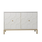 SEI Furniture Gliday Contemporary Decorative 2-Door Buffet Accent Cabinet with Gold Hardware