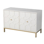 SEI Furniture Gliday Contemporary Decorative 2-Door Buffet Accent Cabinet with Gold Hardware