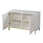 SEI Furniture Gliday Contemporary Decorative 2-Door Buffet Accent Cabinet with Gold Hardware