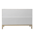 SEI Furniture Gliday Contemporary Decorative 2-Door Buffet Accent Cabinet with Gold Hardware