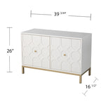 SEI Furniture Gliday Contemporary Decorative 2-Door Buffet Accent Cabinet with Gold Hardware