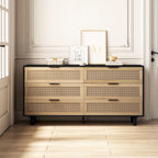 59.06 6- Drawers Rattan Storage Cabinet for Living Room