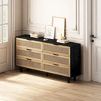 59.06 6- Drawers Rattan Storage Cabinet for Living Room