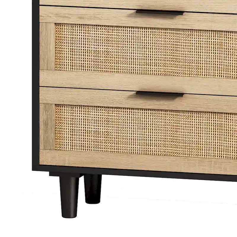 59.06 6- Drawers Rattan Storage Cabinet for Living Room