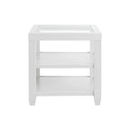 Cordero Wood and Glass Top 24-Inch Wide End Table with Shelf Storage