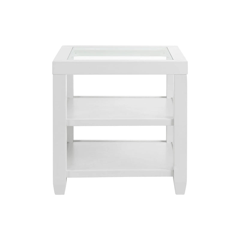 Cordero Wood and Glass Top 24-Inch Wide End Table with Shelf Storage