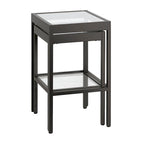 Alexis Metal/ Tempered Glass Nesting Tables