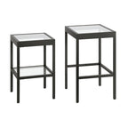 Alexis Metal/ Tempered Glass Nesting Tables