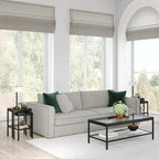 Alexis Metal/ Tempered Glass Nesting Tables