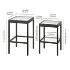 Alexis Metal/ Tempered Glass Nesting Tables