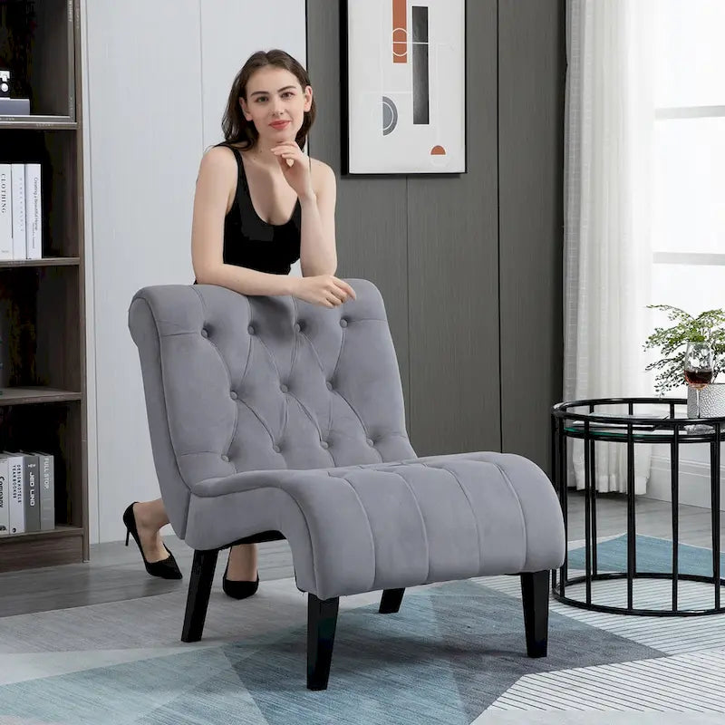 AVAWING Armless Accent Upholstered Lounge Chair