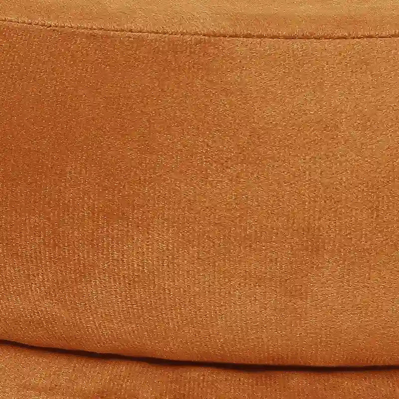 Adeco Round Velvet Ottoman Upholstered Foot Stool