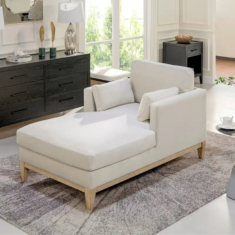 Knox 65 Modern Farmhouse Performance Velvet Chaise Lounge Chair