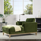 Knox 65 Modern Farmhouse Performance Velvet Chaise Lounge Chair