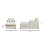 Knox 65 Modern Farmhouse Performance Velvet Chaise Lounge Chair