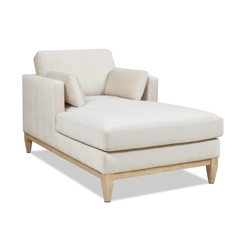 Knox 65 Modern Farmhouse Performance Velvet Chaise Lounge Chair