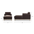 Knox 65 Modern Farmhouse Performance Velvet Chaise Lounge Chair