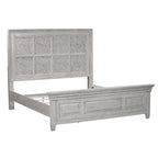 Heartland Antique White Tobacco King Opt Panel Bed