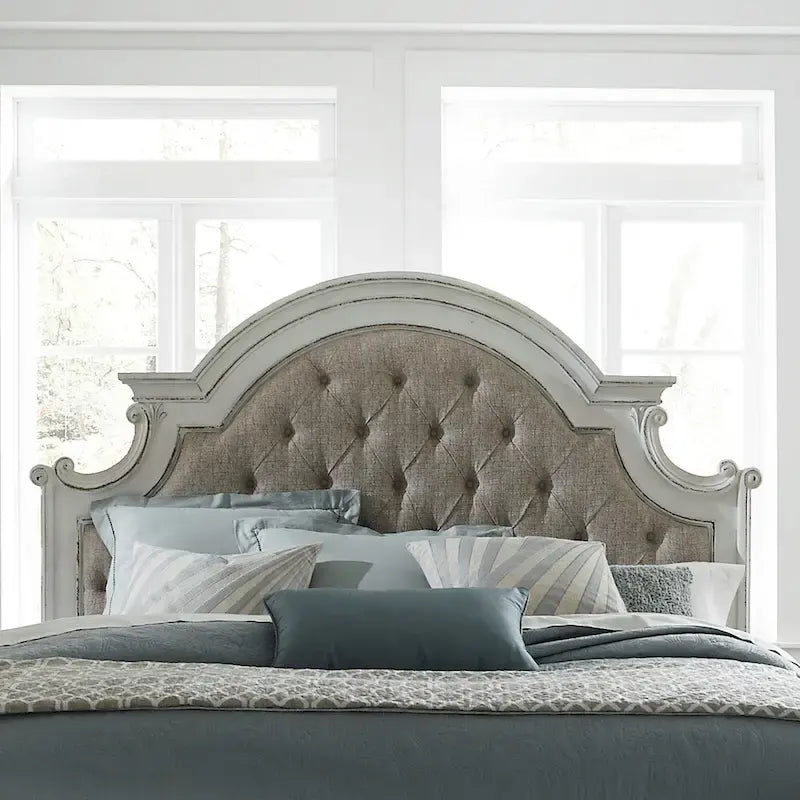 Magnolia Manor Queen Upholstered Panel Bed Headboard - 2 Finish Options