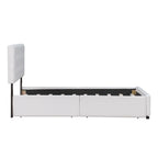 Platform Bed with Classic Headboard and 4 Drawers